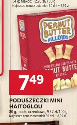 Poduszeczki mini z masłem orzechowym Haitoglou promocja w Stokrotka