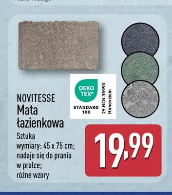 Mata łazienkowa Novitesse 45x75 cm promocja w Aldi