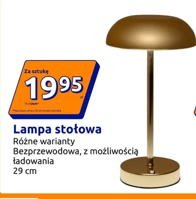 Lampa stołowa bezprzewodowa 29 cm promocja w Action