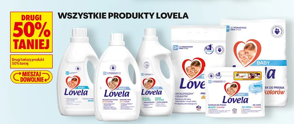 Mleczko do prania Lovela Baby do kolorów promocja w Biedronka