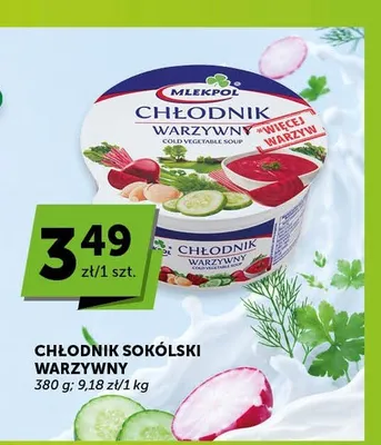 Chłodnik Sokólski Warzywny Mlekpol promocja w ABC