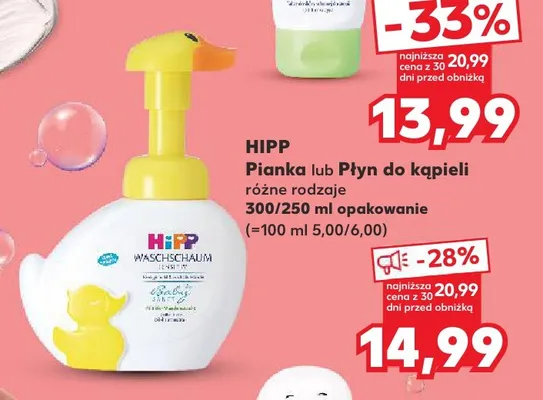 Pianka do kąpieli Hipp Babysanft promocja w Kaufland