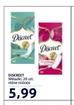 Wkładki higieniczne Discreet promocja w Blue Stop