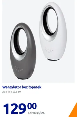 Wentylator bez łopatek 29x17x57,5 cm promocja w Action