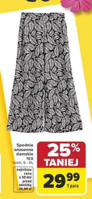 Spodnie wiosenne damskie promocja w Carrefour