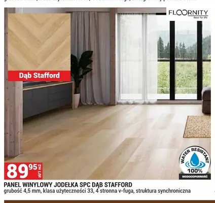 Panel winylowy jodełka SPC Floornity Dąb Stafford promocja w Merkury Market
