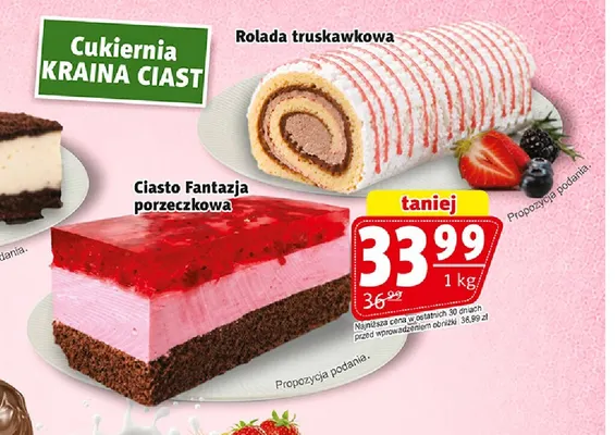 Ciasto Fantazja porzeczkowa Kraina Ciast promocja w Prim Market