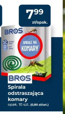 Spirala odstraszająca komary BROS promocja w PSB Mrówka