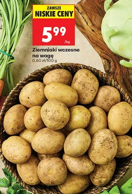 Ziemniaki wczesne na wagę promocja w Biedronka
