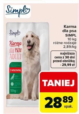 Karma dla psa Adult z wołowiną promocja w Carrefour Market