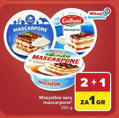 Ser mascarpone Classic Carrefour promocja w Carrefour Market