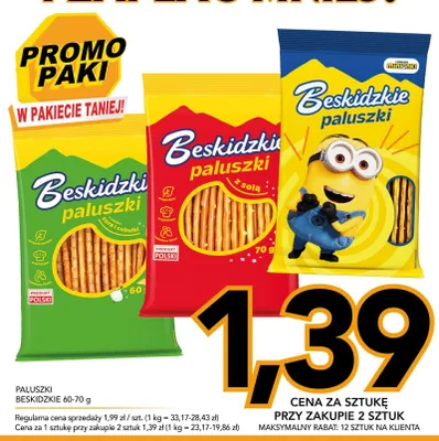 Paluszki Beskidzkie o smaku sera i cebulki promocja w Kupiec