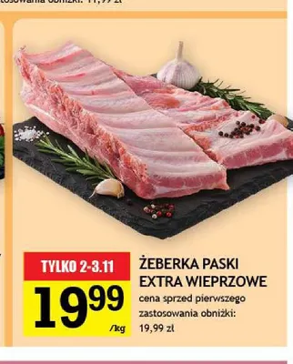 Żeberka paski extra wieprzowe promocja w Gram Market