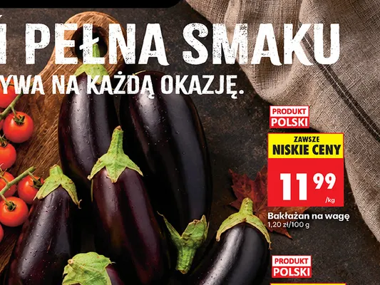 Bakłażan na wagę promocja w Biedronka