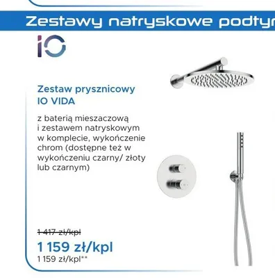 Zestaw prysznicowy IO Vida promocja w Blu Salony Łazienek