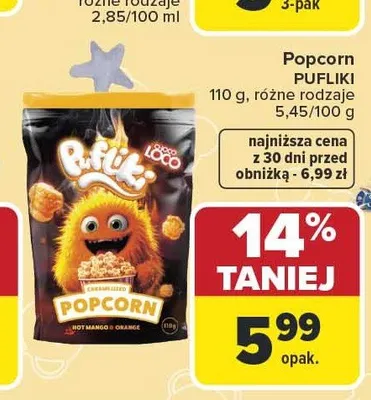 Popcorn PUFLIKI promocja w Carrefour
