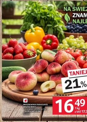 Brzoskwinia paraguayo miąższ biały promocja w Selgros