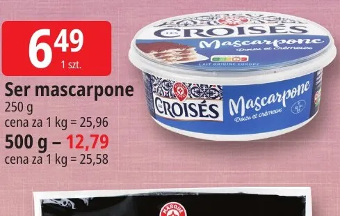 Ser mascarpone Les Croisés promocja w Leclerc
