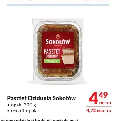 Pasztet Dzidunia Sokołów promocja w Makro