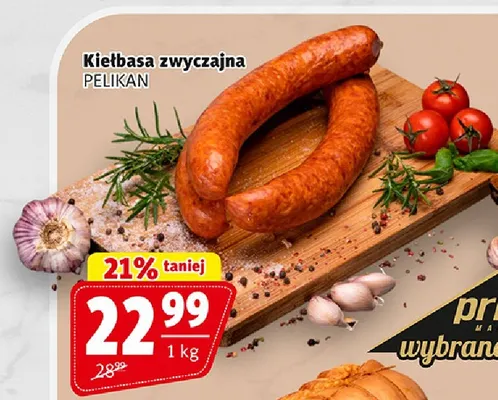 Kiełbasa zwyczajna Pelikan promocja w Prim Market
