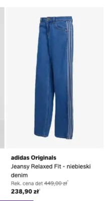 Jeansy Relaxed Fit adidas Originals - niebieski denim promocja w Lounge by Zalando