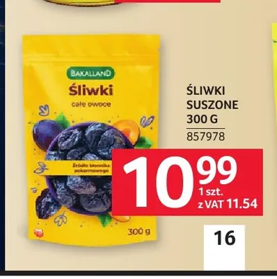 Śliwki suszone Bakalland promocja w Selgros