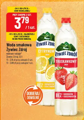 Woda smakowa wybrane rodzaje promocja w POLOmarket