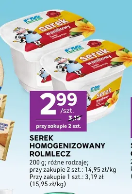 Serek homogenizowany waniliowy Rolmlecz promocja w Stokrotka