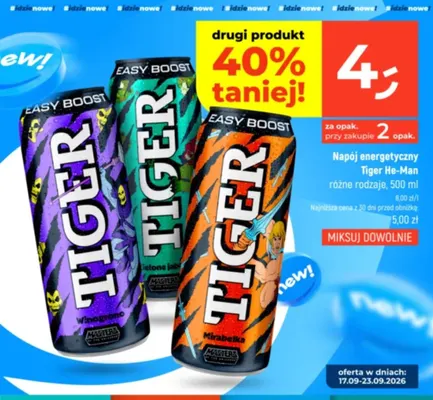 Napój energentyczny blue Tiger energy drink promocja w Dealz