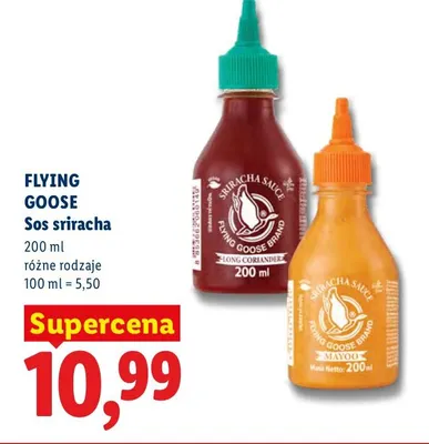 Sos sriracha z kolendrą Flying Goose promocja w Lidl