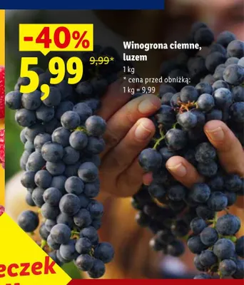 Winogrona ciemne luzem Ryneczek Lidla promocja w Lidl