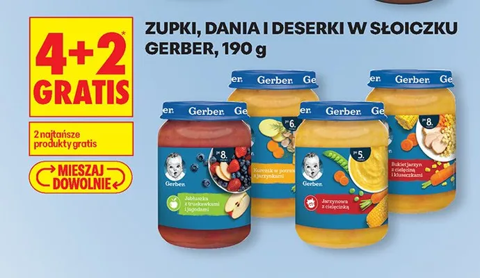 Zupki, dania i deserki w słoiczku promocja w Biedronka