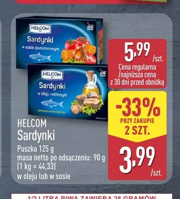 Sardynki w sosie Helcom promocja w Aldi