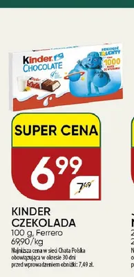 Czekolada Kinder promocja w Chata Polska