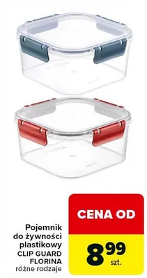 Pojemnik do żywności plastikowy CLIP GUARD FLORINA różne rodzaje promocja w Carrefour