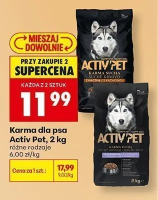 Karma dla psa Activ Pet promocja w Biedronka