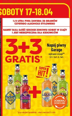 Napój piwny Garage różne rodzaje promocja w POLOmarket