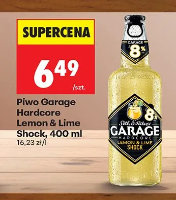 Piwo Garage Hardcore Lemon & Lime Shock promocja w Biedronka