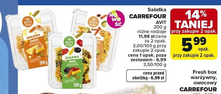 Sałatka CARREFOUR AVIT promocja w Carrefour Market