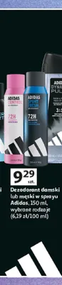 Dezodorant męski w sprayu Adidas promocja w Auchan