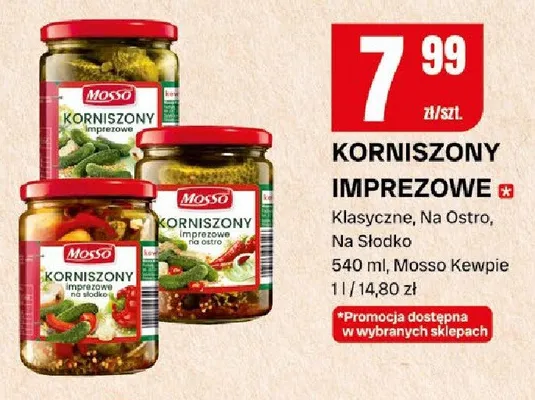 Korniszony imprezowe klasyczne, na ostro, na słodko promocja w Chorten