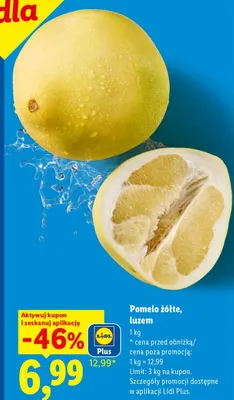 Pomelo żółte luzem promocja w Lidl