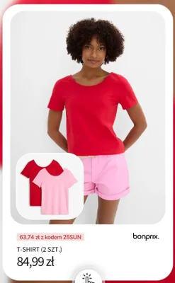 T-shirt bonprix 2-pak promocja w bonprix