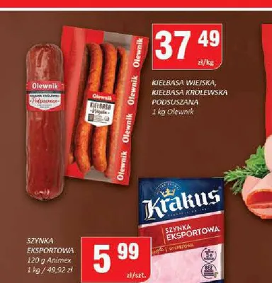 Kiełbasa wiejska Olewnik promocja w Chorten