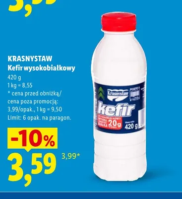 Kefir wysokobiałkowy Krasnystaw promocja w Lidl