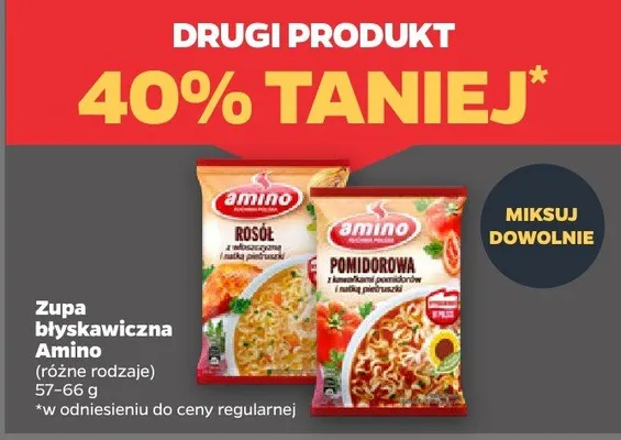Zupa błyskawiczna różne rodzaje promocja w Netto