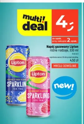 Napój gazowany Lipton Sparklin Raspberry promocja w Dealz