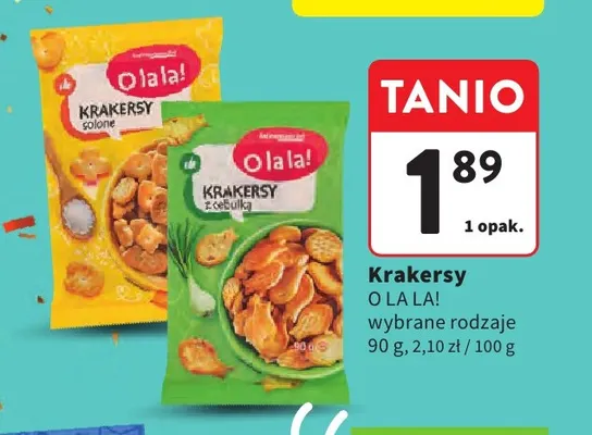 Krakersy solone O la la! promocja w Intermarche