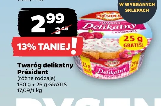 Twaróg delikatny Président promocja w Netto