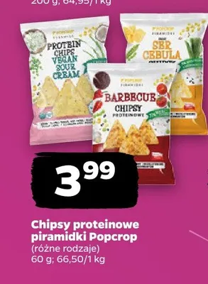 Chipsy proteinowe piramidki różne rodzaje promocja w Netto